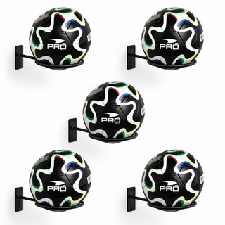 Kit 05 Suporte de Bola Aço Reforçado Futebol Basquete ou Vôlei com Parafusos e Buchas