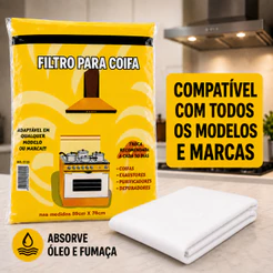 Filtro Manta para Coifa Depurador Exaustor Tamanho Universal retérm gordura e oleo