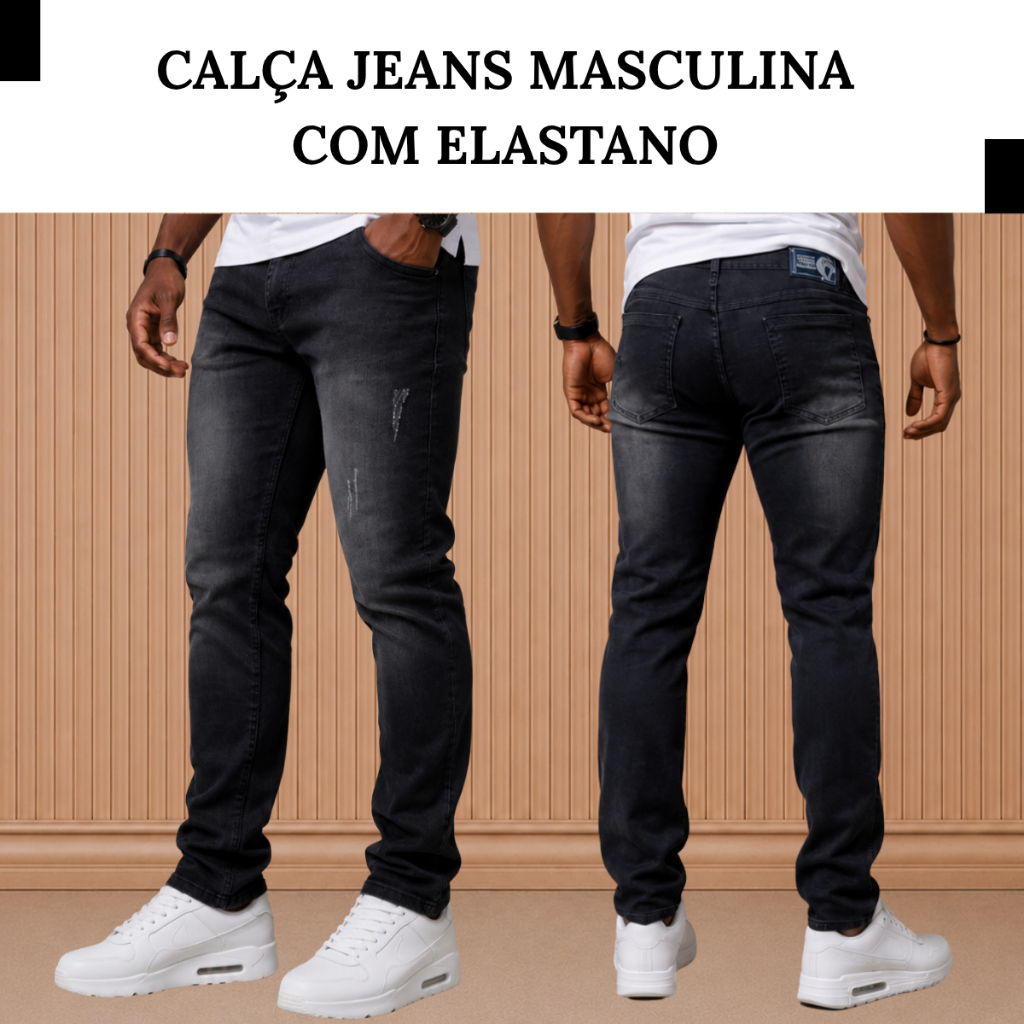 Calça Jeans Masculina Slim Direto Da Fábrica | Premium Com Elastano Original | Envio Rápido
