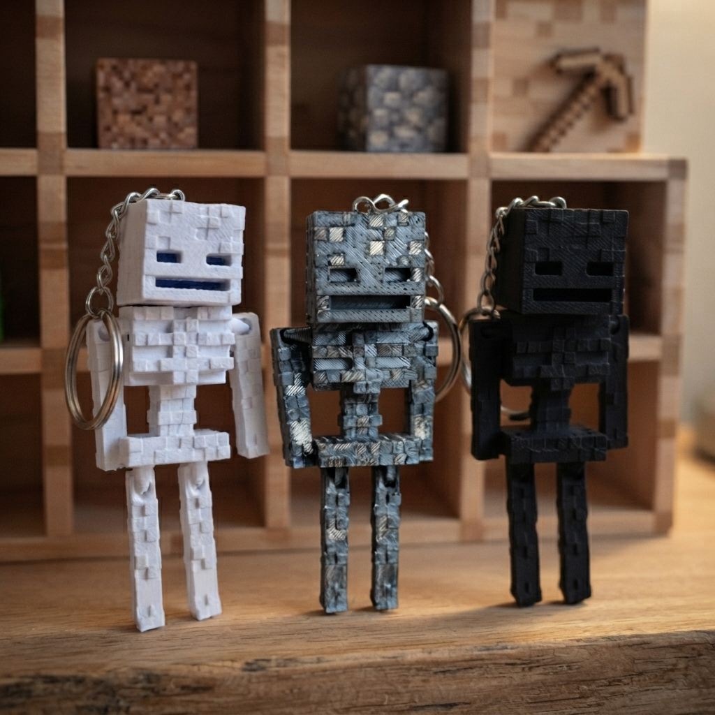 Boneco articulado Minecraft pendurar na mochila - meninos chaveiro jogos video game