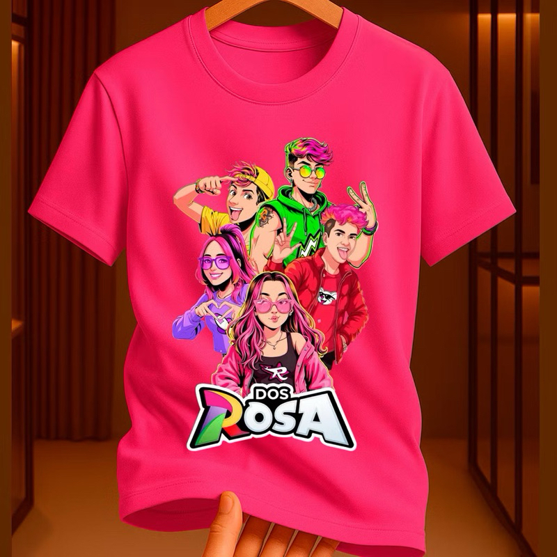 Camiseta Emily Vick Dos Rosas 100% Algodão Infantil Unissex Manga Curta Premium Nova Coleção