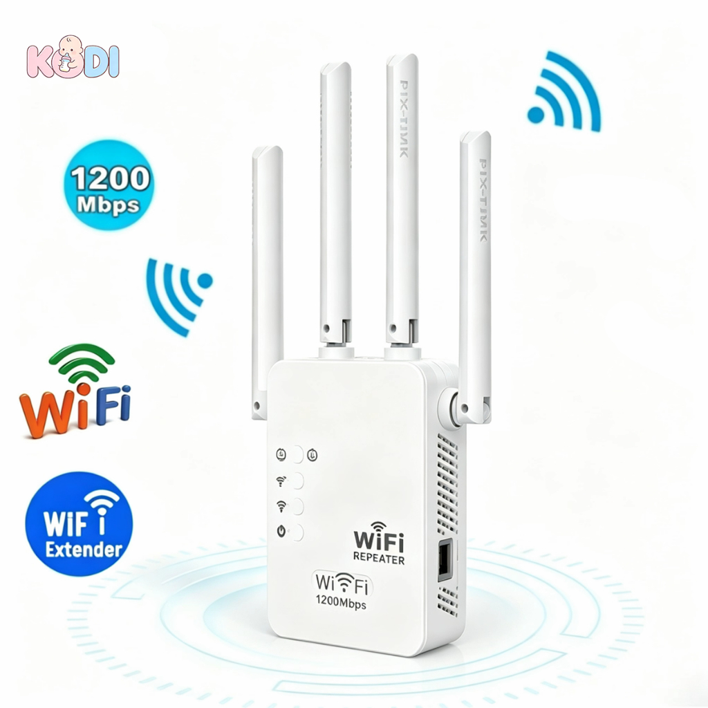 Repetidor e Roteador Wifi 4 Antenas Amplificador De Sinal 1200Mbps  -G8