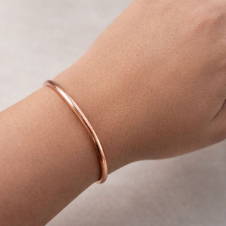 Bracelete de Cobre Puro Ajustável Line Premium Pulseira Masculina Feminina Unissex Lisa Reta Larga