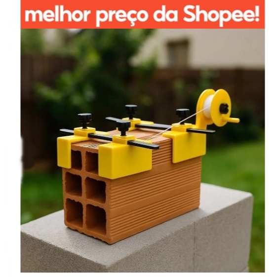 3x Alinha Bloco Baileu Com Linha 30 Metros Pedreiro Assentamento Construção