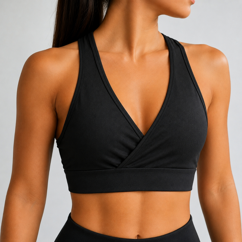 Top Nadador Fitness Feminino Academia S/Bojo Suplex Liso Zero Transparência C/ Elástico de Sustentação
