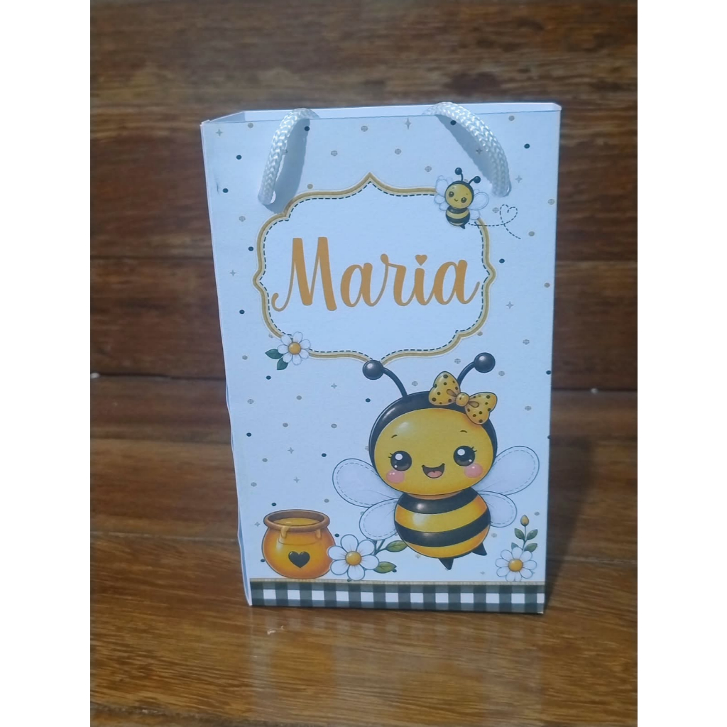 Sacolinha Surpresa Personalizada Lembrancinha Abelhinha / Abelha - PEGUE E MONTE