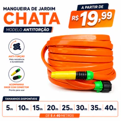Mangueira Jardim Anti Torção 05 a 40 Metros Flexivel Não Dobra