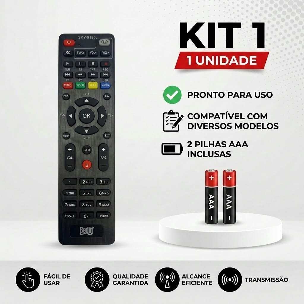 Controle Remoto Para Bedinsat Bs9900 Bs9900s