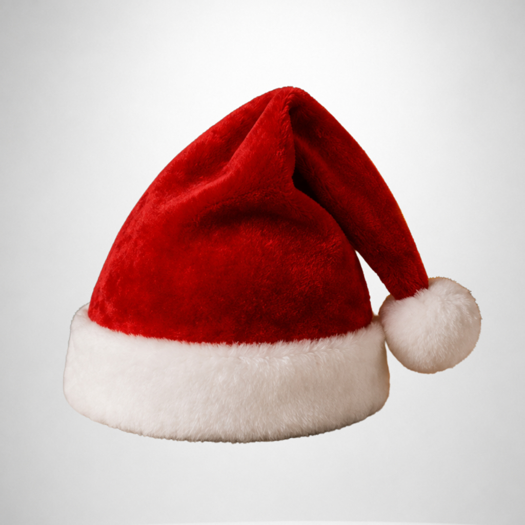 Touca Gorro Papai Noel Natal Vermelha Com Pom Pom Fantasia Acessório Natalino