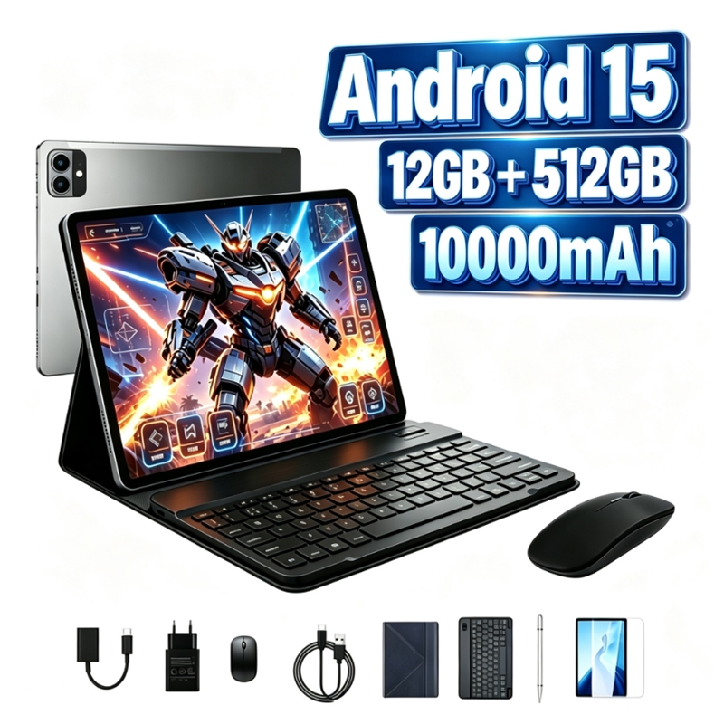 2026 NovoTablet Pad 12 PRO 12GB RAM 512GB ROM Android 15 10.1'' Com Chamadas 16MP 32MP 10000mAh