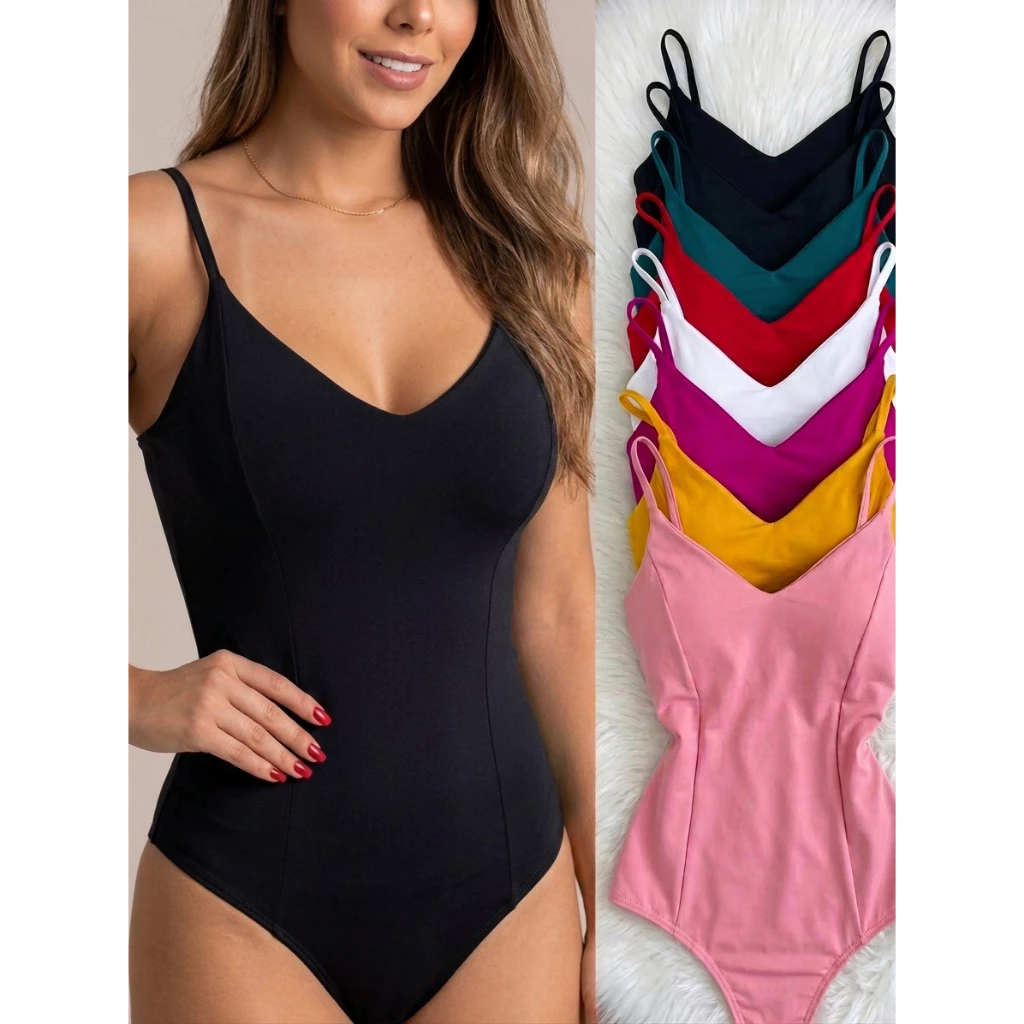 Body Feminino Alcinha com Bojo Bodi Regata Suplex