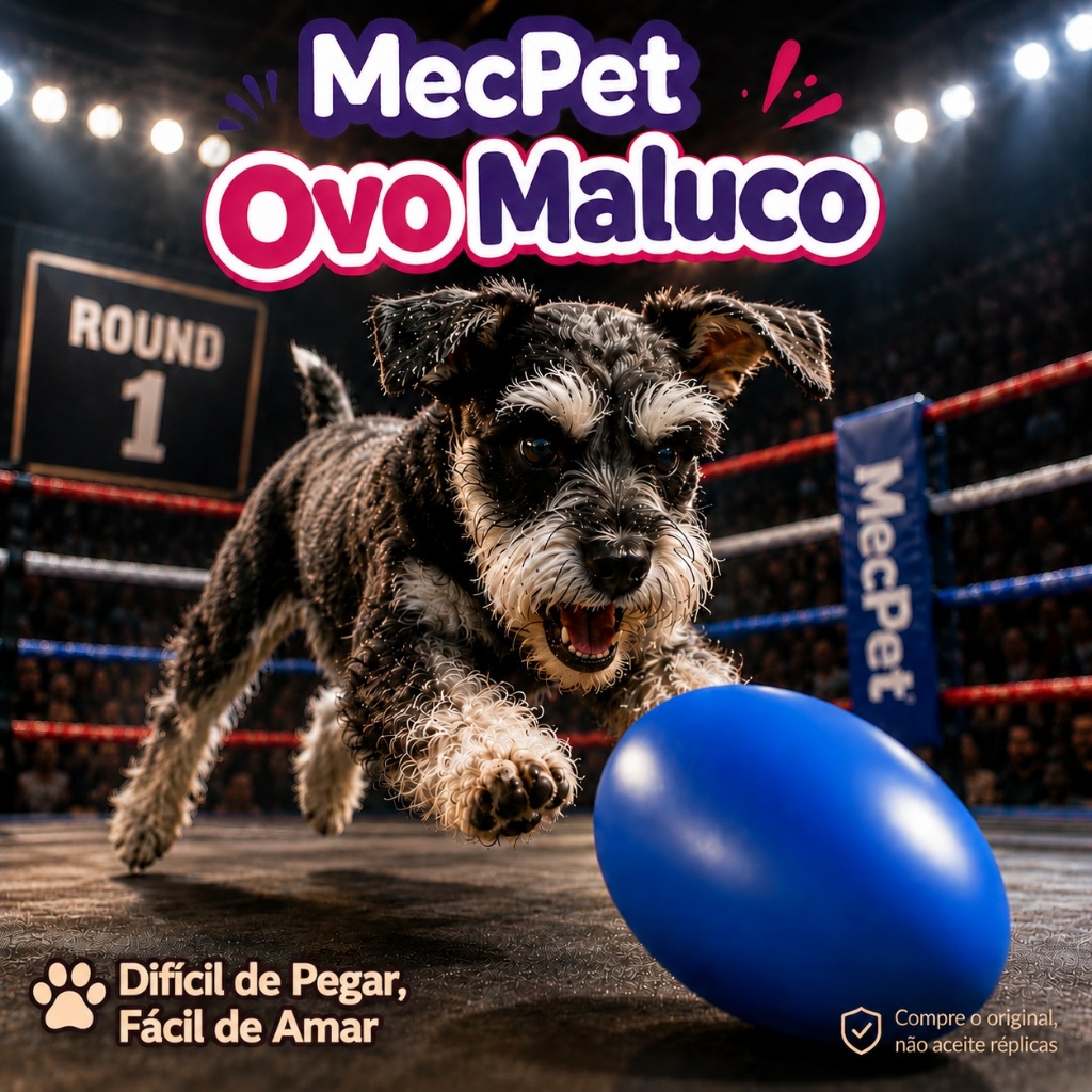 Brinquedo Mordedor para Cachorro Ovo Maluco Pet Interativo Resistente Antiestresse