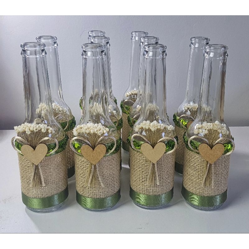 15 Garrafas Decoradas Rústica Personalizada para decorar seu evento lembrancinha Personalizada