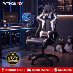 Cadeira Gamer Ergonômica Profissional Reclinável c/ Apoio de Pés Escritório Presidente Confortável Suporta 150kg Premium