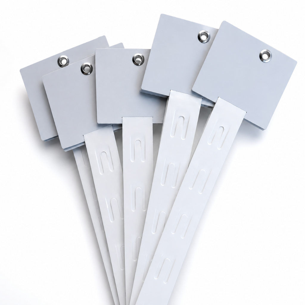 Clip Strip 620x35 Com Testeira De 105x75mm PDVs Expositor de Loja Para Mercado Com até 20 Unidades