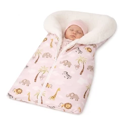 Saco de Dormir Bebê Com Sherpa Quentinho Safari Balão Saída da Maternidade Soft Promoção Viagem