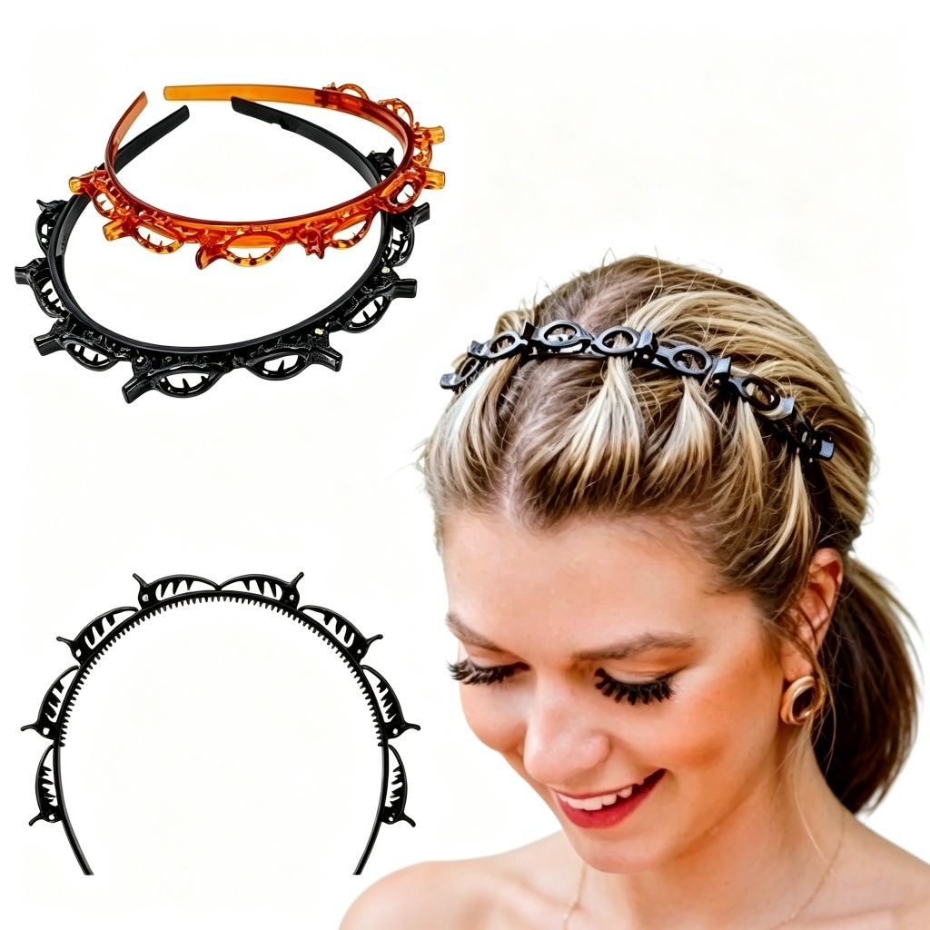Tiara com Presilhas Hair Twister Feminina Acessório de Cabelo Moda Penteado Fácil para Dia a Dia e Festa