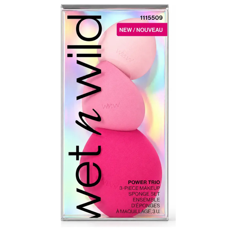 Kit 3 Esponjas De Maquiagem Wet N Wild Base Corretivo - Power Trio 3 Piece Makeup Sponge Set
