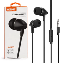 Fone de Ouvido Lelong LE-0203 com Microfone Extra Grave P2 3,5mm Preto - ENVIO EM 24H
