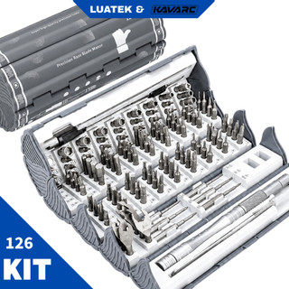 Kit Chaves de Precisão 126 Peças com Bits S2 Chave de Fenda Phillips Torx Hexagonal Extensor Flexível para Celular Noteb