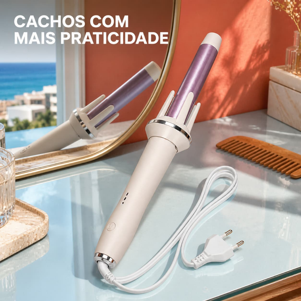 Modelador de Cabelo Automático Rotativo Bivolt para Cachos com Mais Praticidade Penteados Bonitos no Conforto de Casa