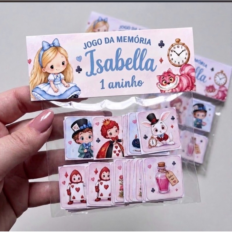 Kit com 10,20,30 ou 40 unid. de Jogo da Memoria Personalizado – Lembrancinha de Aniversário - Fazemos o tema escolhido