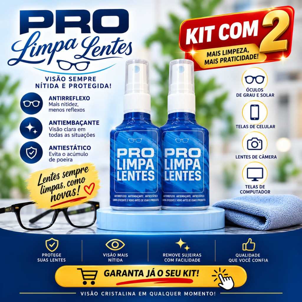 Limpa Lentes Profissional Kit com 2 para Óculos Celular Câmera e Telas | Limpa óculos, Antiembaçante