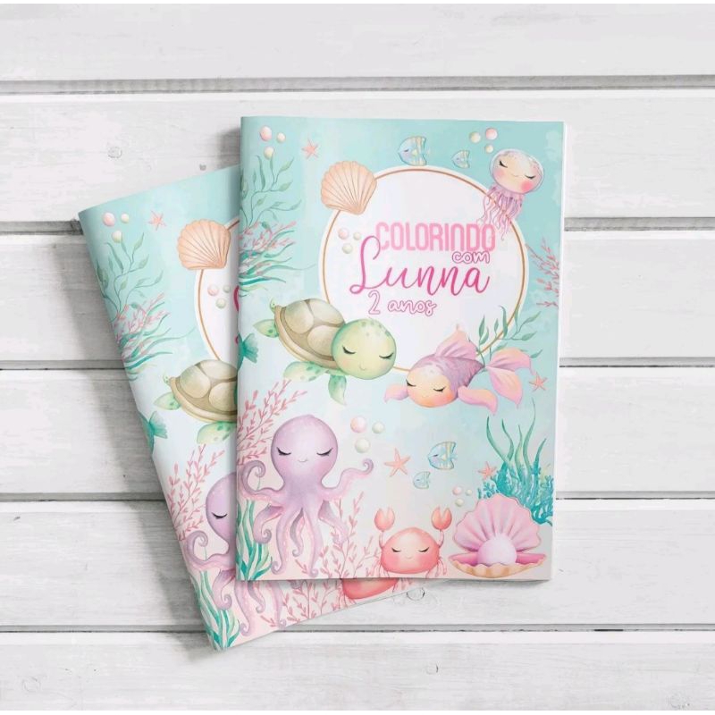 Kit 10 Livrinhos de Colorir Personalizados Lembrancinha Aniversário Infantil