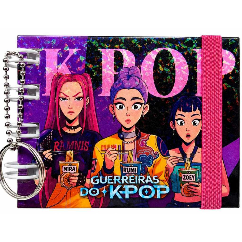 Guerreiras do K-Pop Mini Chaveiro e Caderno de Colorir / Presente Criativo