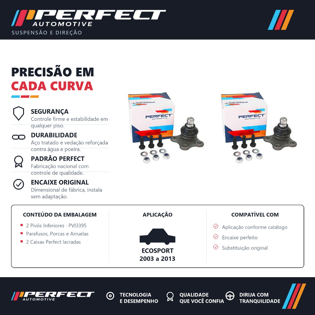 Par Pivo De Suspensão Ecosport 2003 a 2013 – Perfect