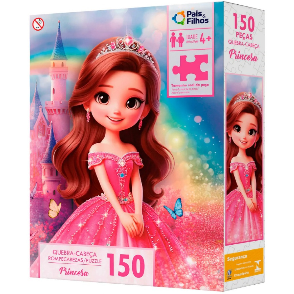 Quebra Cabeça 150 peças Princesas Tipo Disney Desenvolvedor Raciocínio - Pais & Filhos Puzzle Jogo de Montar