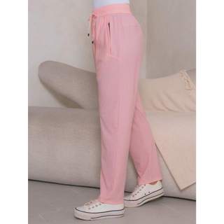 Calça Jogger Feminina Lilás Cintura Alta Casual Confortável