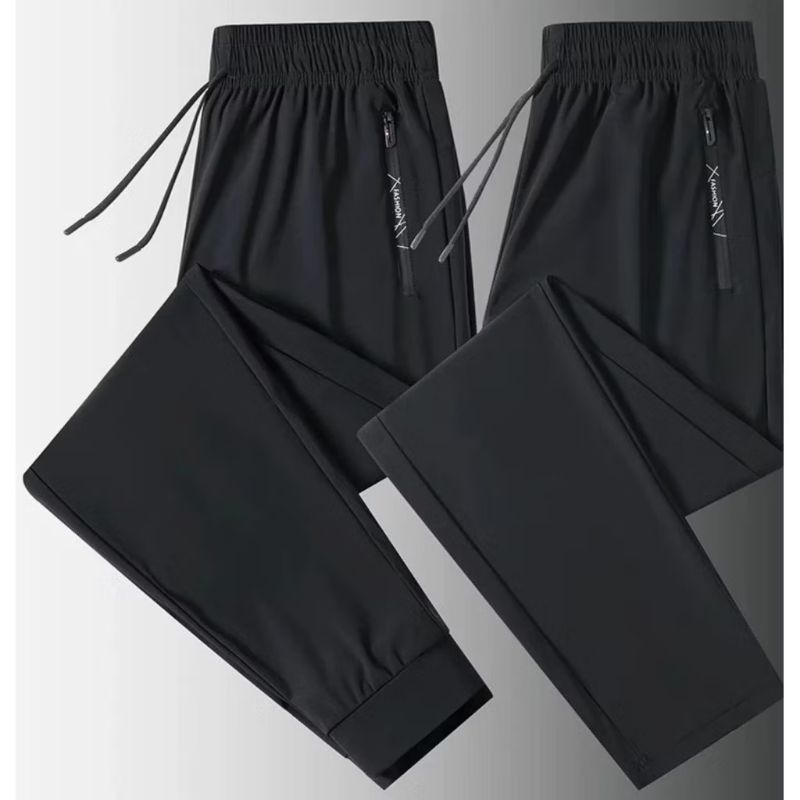 kit 2 calça preta masculina jogger dry fit esportiva seda gelada
