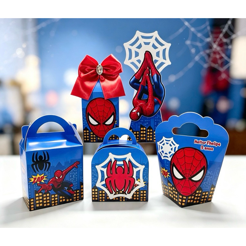 Kit Caixas Homem Aranha/ Caixas Personalizada/ Lembrancinha de festa - Aniversário