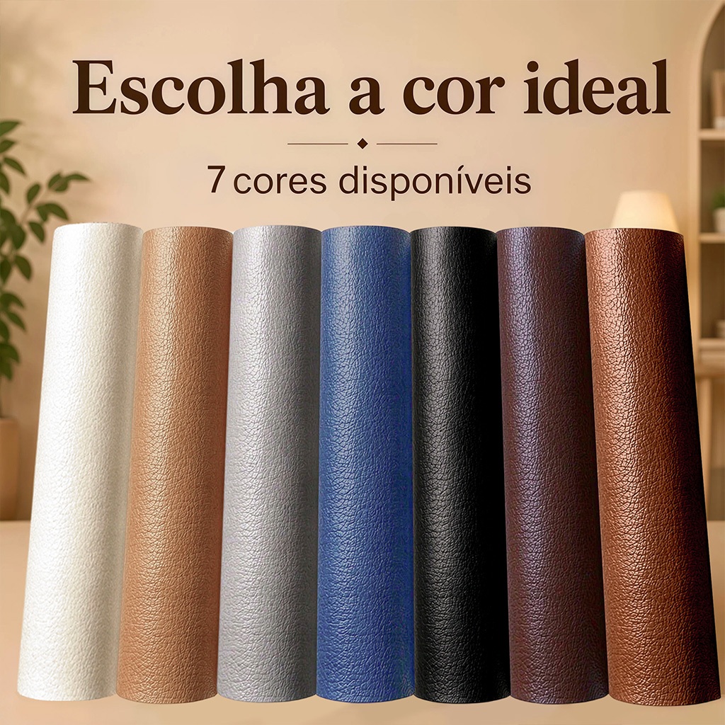 Patch de Couro PU Preto 50x150cm Autoadesivo, Sem Costura Reparo Rápido para Sofá, Banco Carro, Cadeira e Bolsas