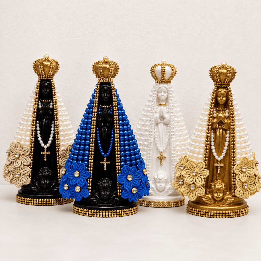 imagem de Nossa Senhora Aparecida pérola 25cm