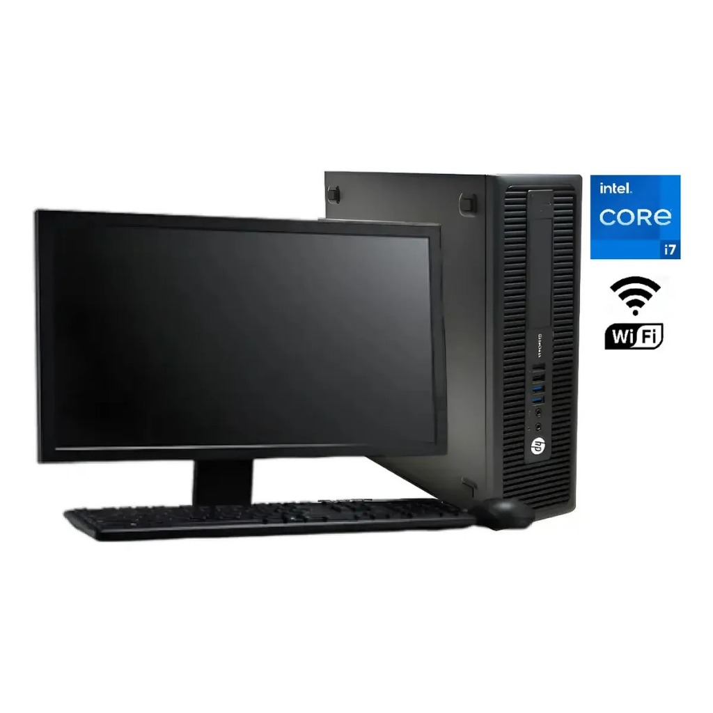computador WI-FI core-i7 4'/6'geração 16gb  HP PRODESK SSD240/480 WI-FI  completo com monitor 19'' +kit home office