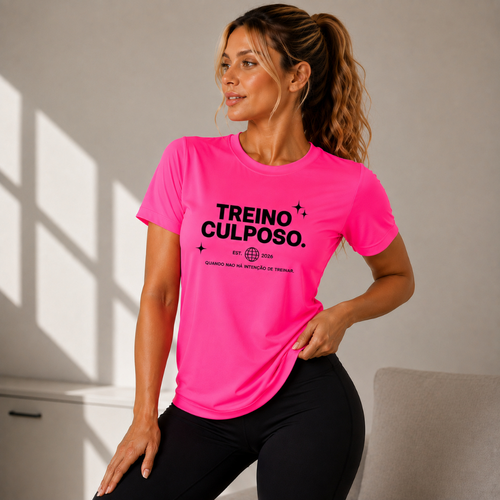Camiseta Feminina Dry Fit Treino Culposo Academia Fitness Esportiva Caminhada Corrida