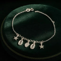 Pulseira Feminina Coleção Mar em Prata 925 Sofisticado