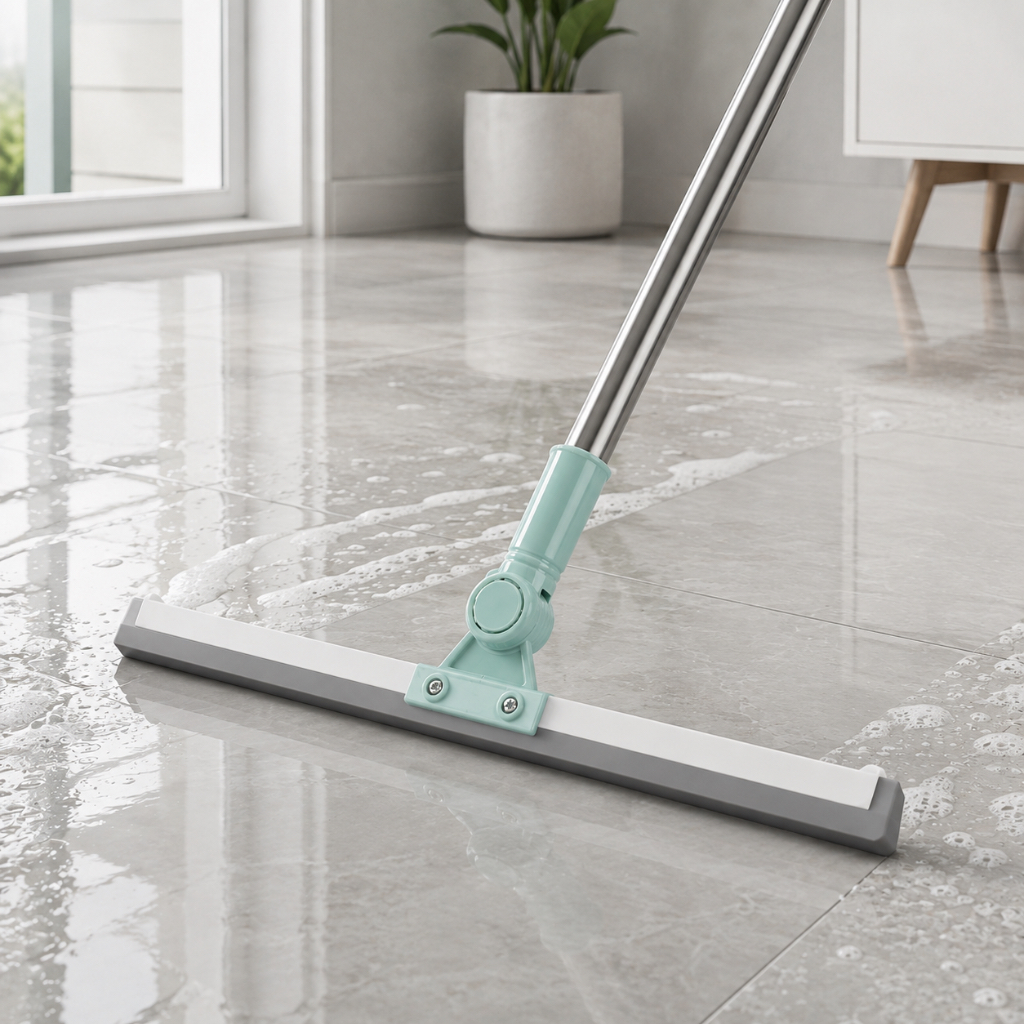 Rodo de Silicone Para Limpeza de Piso Vidros Com Gancho Secos e Molhados Uso Duplo Vassoura Mágica · foto 2