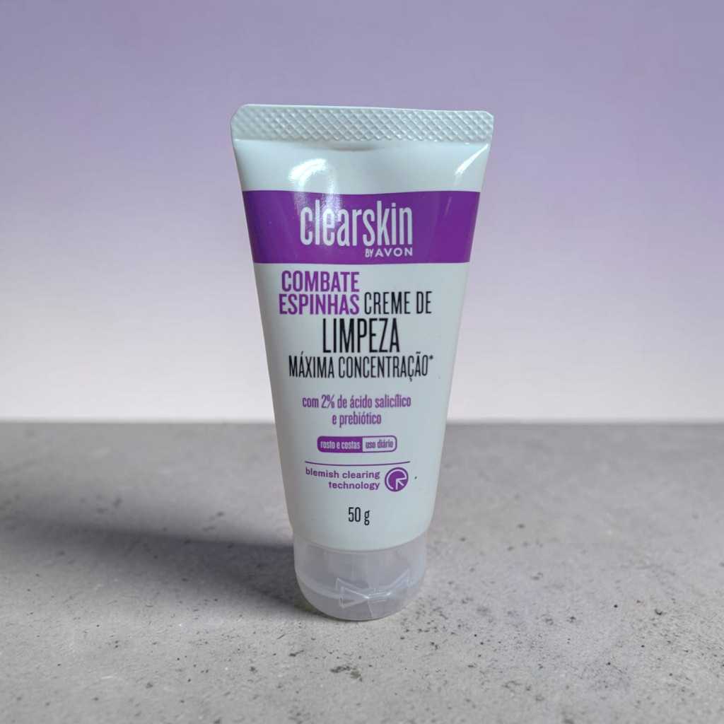 Combate Espinhas Creme de Limpeza Máxima Concentração Clearskin Avon 40g