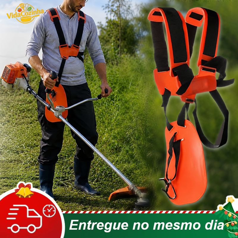 Cinto Duplo Alça Universal Para Roçadeira Confortável Funciona Jardinagem Profissional Quality Goods