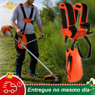 Cinto Duplo Alça Universal Para Roçadeira Confortável Funciona Jardinagem Profissional Quality Goods