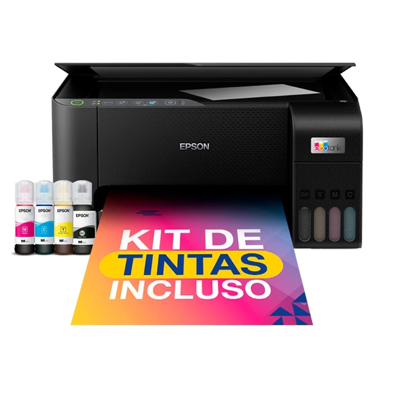 Impressora Multifuncional Ecotank Epson, bivolt, colorida, L3250, Wifi, tintas sublimática