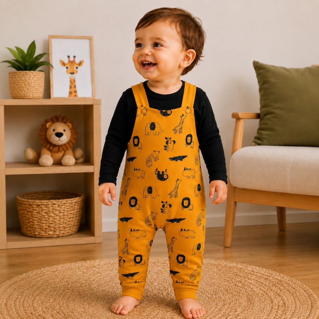 Conjunto Jardineira Menino Roupas de Bebê