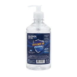 Álcool em Gel 70% 500ml Dolmer com Bico Pump Anti-séptico Higienizador de Mãos Limpeza Proteção Rápida Absorção