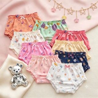 Kit 5-10 Calcinha Infantil Algodão 2 a 5 Anos