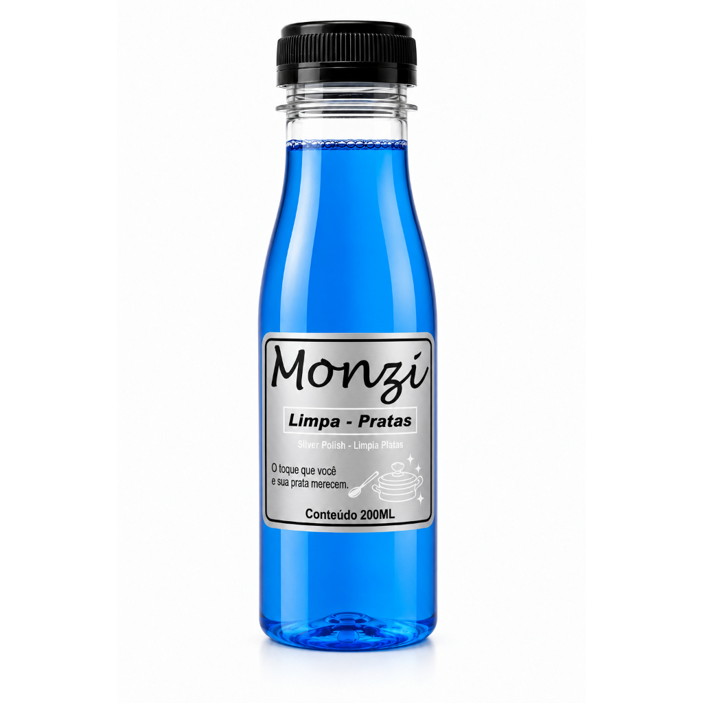 200ML Limpa Prata Monzi – Limpeza e Brilho para Pratas