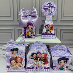 Kit Personalizados Guerreiras do K-Pop | Caixinhas Lembrancinhas Festa Infantil
