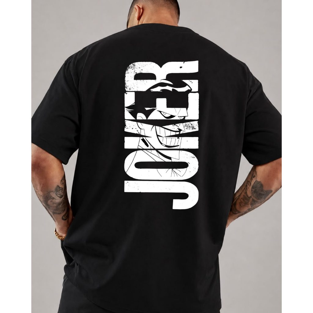 Camisa camiseta masculina 100% algodão estampada JOKER moda masculina verão